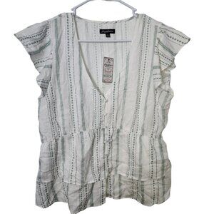 Flags and Anthem L NWT Small spot